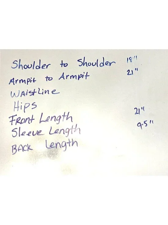 Forever 21 Large Blue Burnout Rose Tie Back Short Sleeve Top Casual Feminine Y2K - Picture 12 of 12